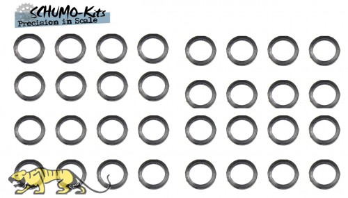 Road Wheel Rubbers for Bandai Panzer IV, HUmmel and StuG IV, 1/1