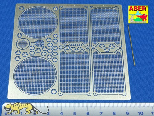 Fotoge�tzte L�ftergitter f�r Tamiya K�nigstiger 1:16 (ABER)