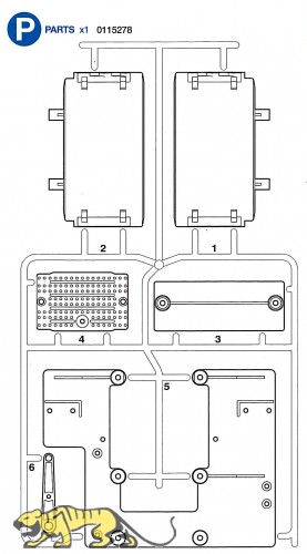 P Parts (P1-P6) for Tamiya Volvo FH12 (56312) 1:14,5