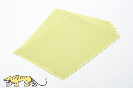 Tamiya Maskierfolie mit 1 mm Rastern - 18 x 24 cm - 5 St�ck