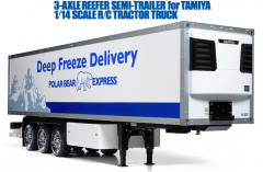 RC 3 Axle Reefer Semi Trailer - RC Tractor Truck