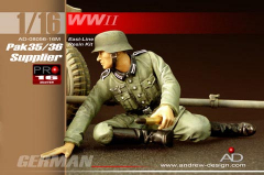 Pakhelfer 3,7cm PaK 35/36 - Figurenbausatz Resin