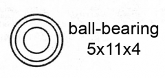 Kugellager 5x11x4 f�r AD / XION Sd.Kfz. 222 / 223
