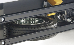 Spare wheel mount container