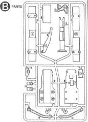 B Teile (B1-B13) f�r Tamiya 56302, 56303, 56306, 56319 1:14,5