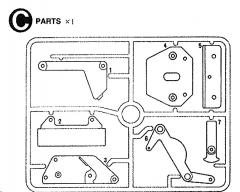 C Teile (C1-C7) f�r Tamiya 56302, 56303, 56306, 56319 1:14,5