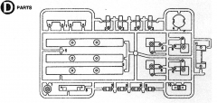 D Parts (D1-D11) for Tamiya 56302, X Parts (X1-X11) for 56307