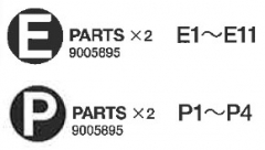 E & P Teile (E1-E11, P1-P4) je 2 St�ck f�r Tamiya 56319