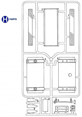H Parts (H1-H9) for Tamiya 56301,56304 1:14,5
