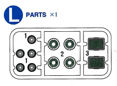 L Parts (L1-L3) for Tamiya 56301, 56304 1:14,5