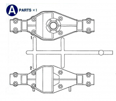 A Parts (A1-A2) for Tamiya 56305, 56307, 56312, 56318