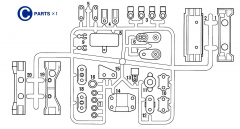 C Parts (C1-C20) for Tamiya 56305, 56307, 56312, 56314