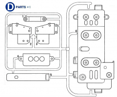 D Parts (D1-D6) for Tamiya 56305, 56307, 56312, 56318