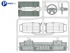 P Parts (P1-P6) for Tamiya 56305, 56307