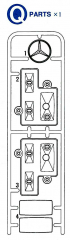 Q Parts (Q1-Q4) for Tamiya 56305, 56307