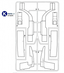 K Parts (K1-K7) for Tamiya Volvo FH12 (56312) 1:14,5