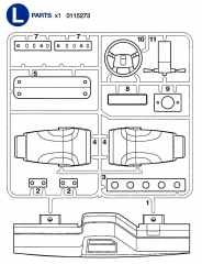 L Parts (L1-L11) for Tamiya Volvo FH12 (56312) 1:14,5