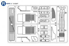 R Parts (R1-R16) for Tamiya Volvo FH12 (56312) 1:14,5