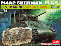 Iwo Jima Set - M4A2 Sherman US Marines inkl. 4 Dragon Figuren