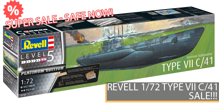 Revell 05163 - U-Boot Typ VII C/41 Platinum Edition - 1/72