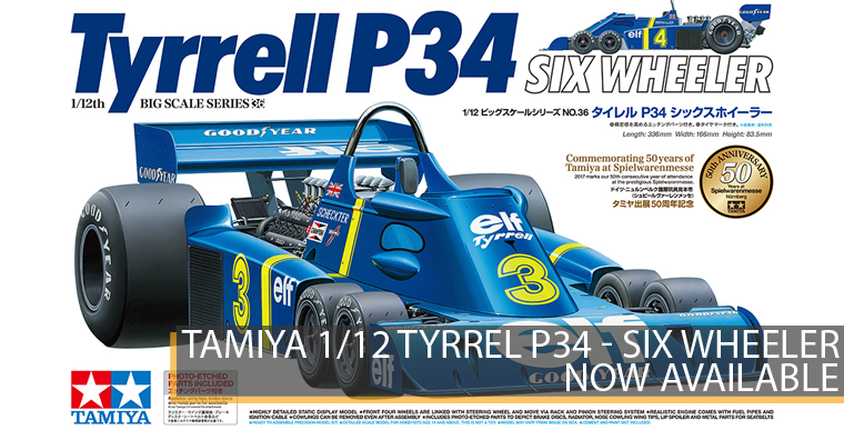 Tamiya 12036 Tyrrell P34 Six Wheeler (mit Fotoätzteilen) - 1/12
