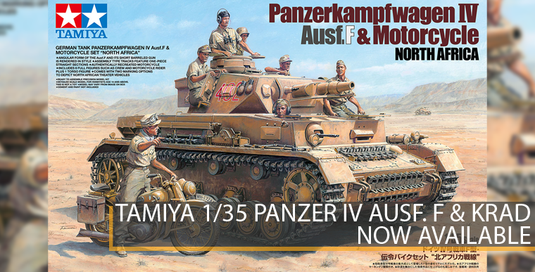 Tamiya 25208 Panzer IV Ausf. F & Motorcycle - Africa - 1/35