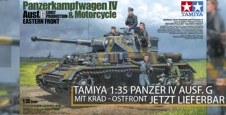 Tamiya 25209 Panzer IV Ausf. G mit Krad / Motorrad - Ostfront -