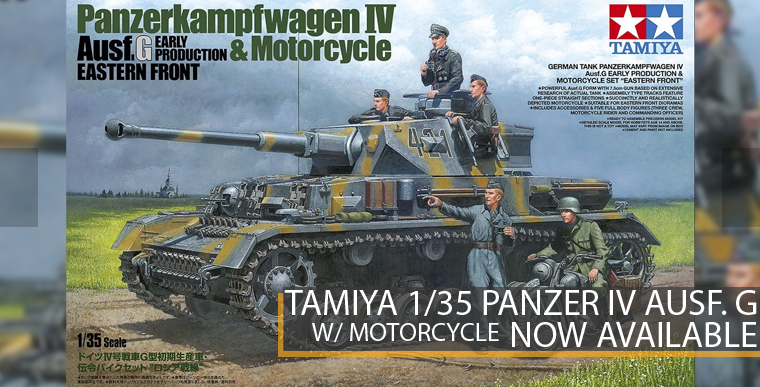 Tamiya 25209 Panzer IV Ausf. G & Motorcycle - Eastern Front - 1/