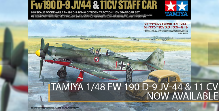 Tamiya 25213 Focke Wulf Fw 190D-9 JV 44 & Citroen 11CV - 1/48