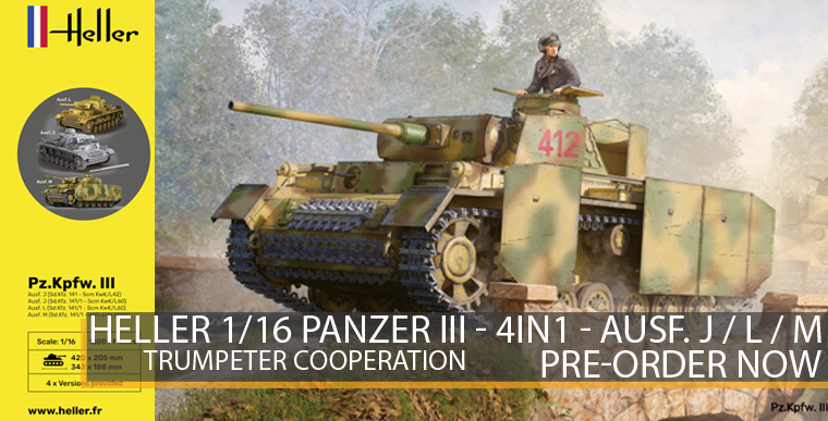 Heller / Trumpeter 30321 - Panzer III 4in1 - Ausf. J / L / M - 1