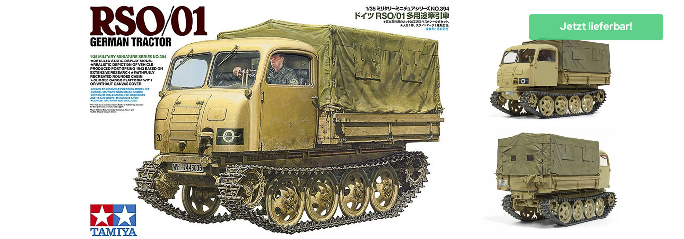 Tamiya 35394 Raupenschlepper Ost RSO/01 / German Tractor - 1:35