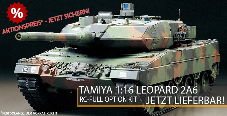 Tamiya 56020 Leopard 2A6 - RC Full Option Kit - 1:16