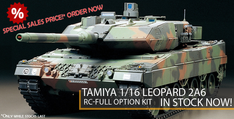 Tamiya 56020 Leopard 2A6 - RC Full Option Kit - 1/16