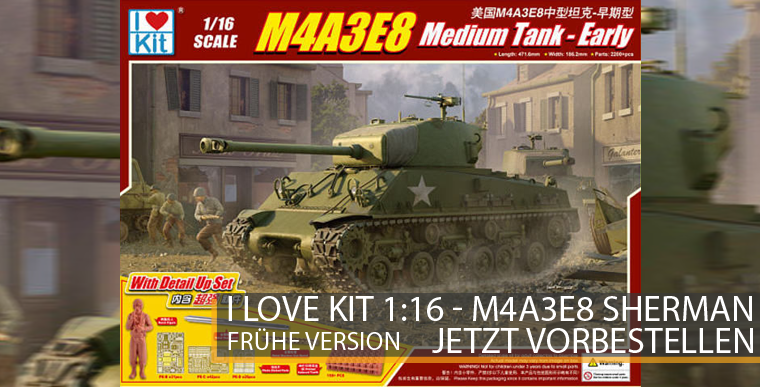 I LOVE KIT 61619 M4A3E8 Sherman - Medium Tank - Early Production