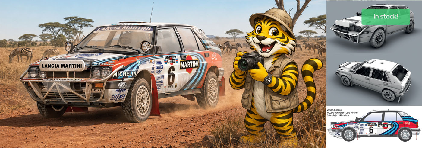 Italeri 4720 Lancia HF Delta Safari Rally 1991 - 1/12