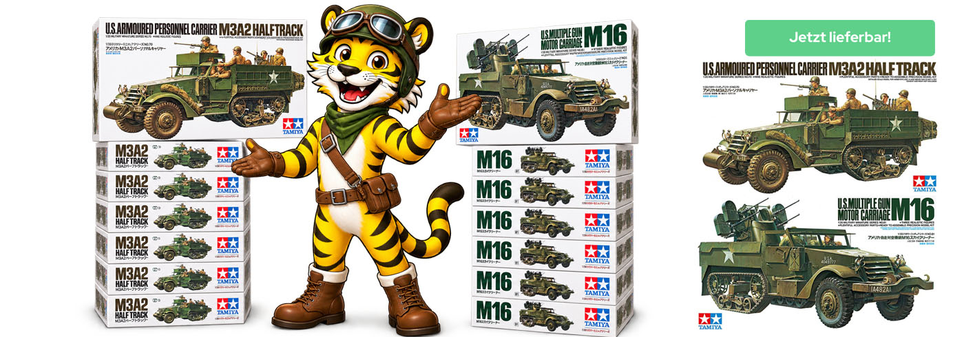 Tamiya 35070 & 35081 - M3A2 & M16 Haltrack - 1:35