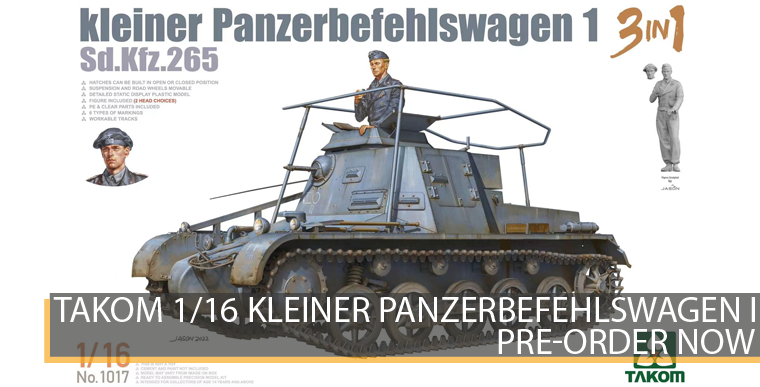 Takom 1017 - Kleiner Panzerbefehlswagen I - Sd.Kfz.265 - 3in1 -