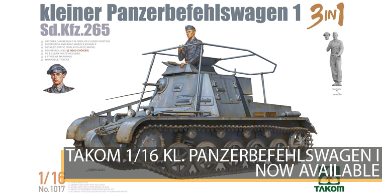 Takom 1017 - Kleiner Panzerbefehlswagen I - Sd.Kfz.265 - 3in1 -
