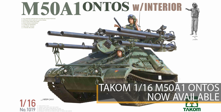 Takom 1019 - M50A1 Ontos - 1/16