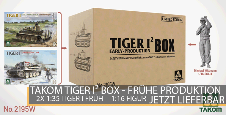 Takom 2195W - Tiger I² Box - Early - 1:35 / 1:16