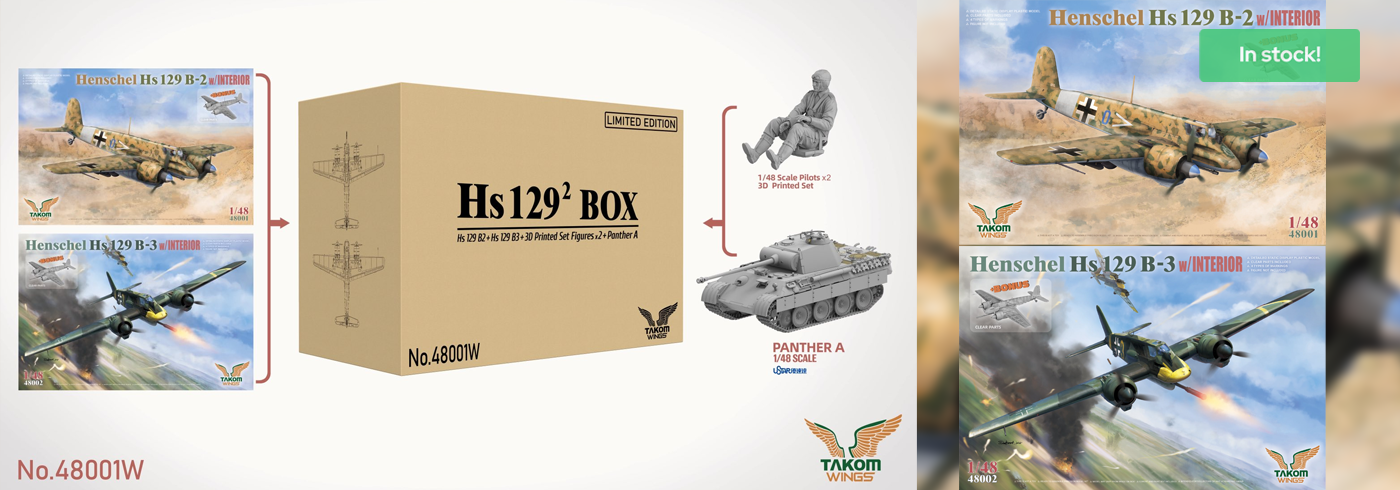 Takom Henschel Hs 129 B-2 & B-3 - 1/48