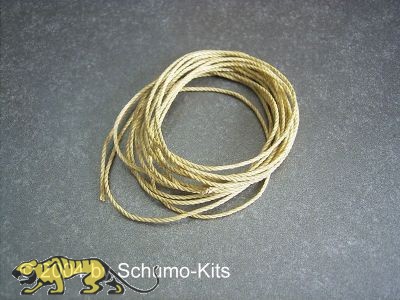 Gedrehtes Seil ø 1,1mm (Polyamid) Khaki eingefärbt, 2,0 Meter