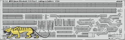 Photo-Etched Parts for 1/350 HMS Queen Elizabeth - Railing and ladders - Trumpeter 05324 - 1/350