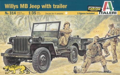 Willys Jeep MB with Trailer - 1/35