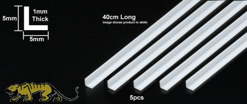 Plastikprofil - Klar / Transparent - L Profil - 5mm - 40cm - 5 Stück
