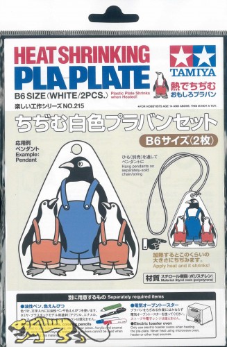 Pla-Plate - Weiß - Schrumpfbar B6 -  176 x 125mm - Kunststoffplatte - 2 Stück