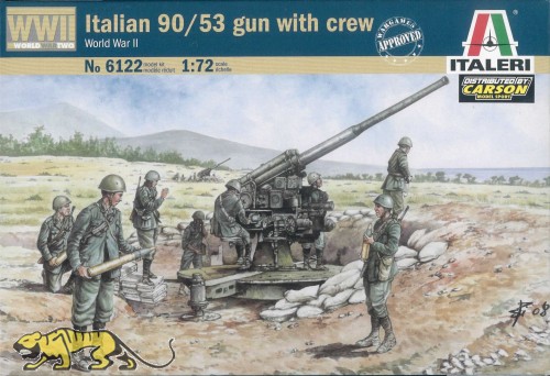 Italian 90/53 gun with crew - Geschütz mit Soldaten - 1:72