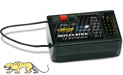 Carson 6-Channel Receiver for REFLEX Stick II 2,4 GHz