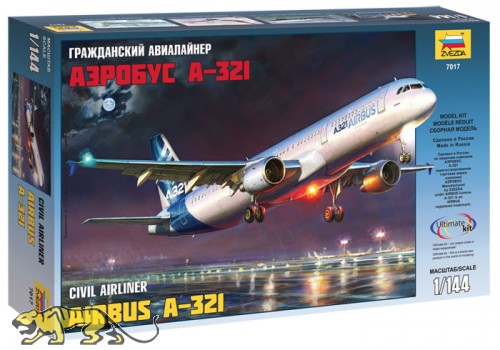 Airbus A-321 - Ziviles Passagierflugzeug - 1:144