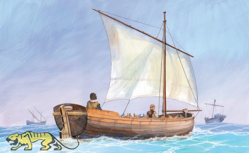 Mittelalterliches Segelboot / Medieval Life Boat - 1:72